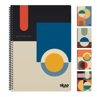 SKAG ΤΕΤΡΑΔΙΟ ΣΠΙΡΑΛ A4 (21x29,7cm) 2 ΘΕΜΑΤΩΝ 60φ BAUHAUS 312783