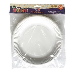 THE LITTLIES ΣΕΤ ΠΙΑΤΑ ΧΑΡΤΙΝΑ ΛΕΥΚΑ 23cm 6τεμ 000646789