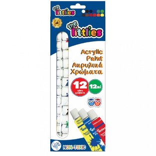 THE LITTLIES ΣΕΤ ΑΚΡΥΛΙΚΕΣ ΤΕΜΠΕΡΕΣ 12 ΧΡΩΜΑΤΑ 12ml 000646776