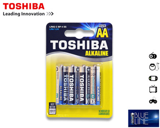 TOSHIBA ΑΛΚΑΛΙΚΕΣ ΜΠΑΤΑΡΙΕΣ 4τεμ AA LR6 1.5V