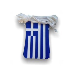 ΣΗΜΑΙΕΣ ΕΛΛΗΝΙΚΕΣ ΠΟΛΥΕΣΤΕΡ 14,5x21,5cm ΣΕ ΓΙΡΛΑΝΤΑ 6m 12 ΣΗΜΑΙΕΣ