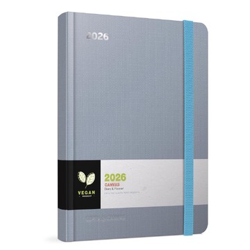 2026 ΗΜΕΡΟΛΟΓΙΟ ΗΜΕΡΗΣΙΟ 9x14cm CANVAS ΦΥΜΕ ΜΠΛΕ ΜΕ ΛΑΣΤΙΧΟ 626120950D (UNIPAP)