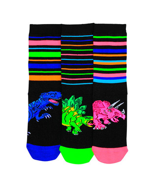 UNITED ODD SOCKS ΠΑΙΔΙΚΕΣ ΚΑΛΤΣΕΣ No 30 1/2-38 1/2 ΔΕΙΝΟΣΑΥΡΟΙ (3 SOCKS) 9404009