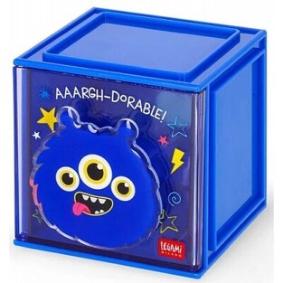 LEGAMI STATIONERY ΚΟΥΤΙ ΑΠΟΘΗΚΕΥΣΗΣ ΓΡΑΦΕΙΟΥ ΜΕ ΑΥΤΟΚΟΛΛΗΤΑ AAARGH DORABLE MONSTER SBX0006