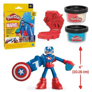 HASBRO PLAY DOH ΣΕΤ ΠΛΑΣΤΟΖΥΜΑΡΑΚΙΑ ΜΕ ΦΙΓΟΥΡΑ MARVEL CAPTAIN AMERICA G0056 / F9829