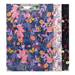 PUKKA PAD BLOOM ΠΙΑΣΤΡΑ ΜΟΝΗ ΧΩΡΙΣ ΚΑΠΑΚΙ 22,5x32,5cm ΜΠΛΕ ΜΕ ΛΟΥΛΟΥΔΙΑ 9508BLM