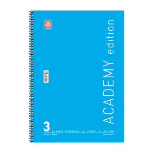 SPECIAL BY TYPOTRUST ΤΕΤΡΑΔΙΟ ΣΠΙΡΑΛ ACADEMY A4 (21x29,7cm) 3 ΘΕΜΑΤΩΝ 90φ ΜΠΛΕ