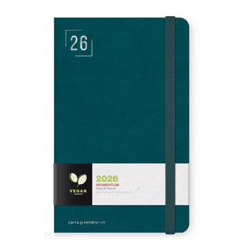 2026 ΗΜΕΡΟΛΟΓΙΟ ΗΜΕΡΗΣΙΟ 17x24cm MOMENTUM SOFT COVER ΠΡΑΣΙΝΟ ΜΕ ΛΑΣΤΙΧΟ 626131783 (UNIPAP)