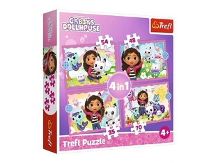 TREFL ΠΑΖΛ 4 ΣΕ 1 (35 / 48 / 54 / 70τεμ) GABBY S DOLLHOUSE 34620