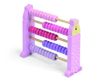 LEBEZ ΑΡΙΘΜΗΤΗΡΙΟ ΠΑΙΔΙΚΟ ΞΥΛΙΝΟ ΜΙΚΡΟ 50 ΧΑΝΤΡΕΣ ΡΟΖ JUNGLE 61356