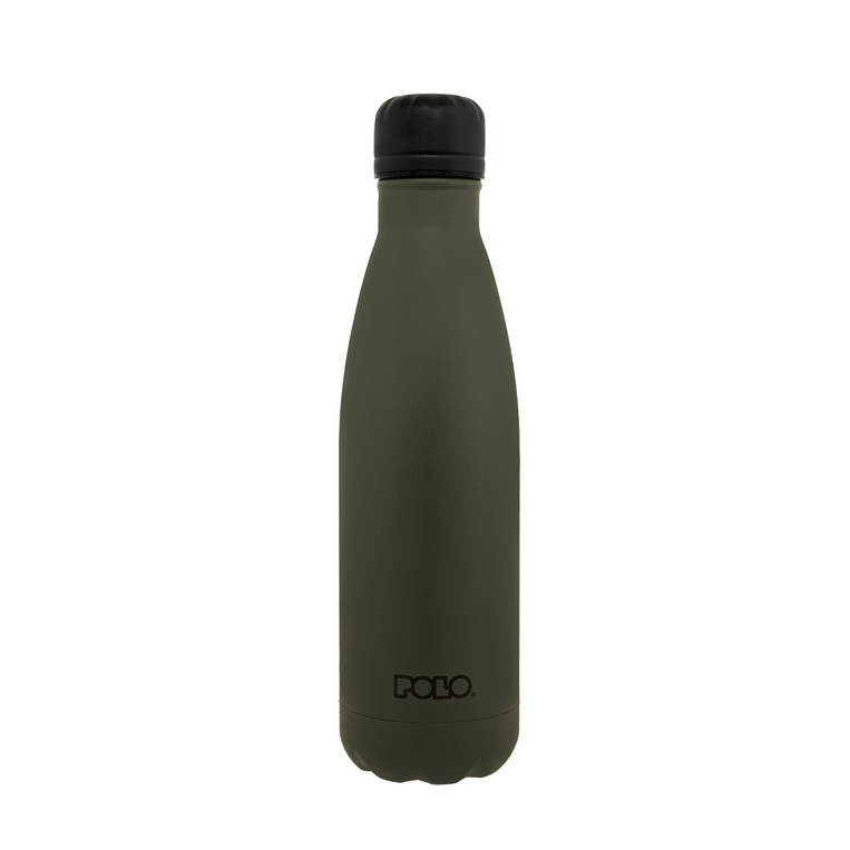 POLO ΠΑΓΟΥΡΙ ΜΠΟΥΚΑΛΙ ΘΕΡΜΟΣ STAINLESS STEEL 500ml DOS 4 ΓΚΡΙ ΜΕ ΜΑΥΡΟ ΚΑΠΑΚΙ 949004 2620