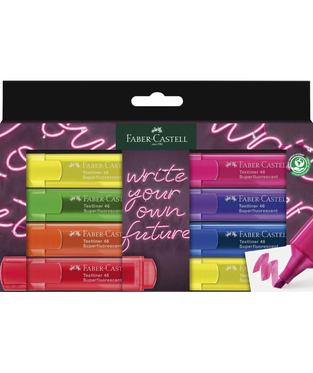 FABER CASTELL ΣΕΤ ΜΑΡΚΑΔΟΡΟΙ ΥΠΟΓΡΑΜΜΙΣΗΣ NEON 7+1 ΔΩΡΟ 254601