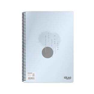 SKAG ΤΕΤΡΑΔΙΟ ΣΠΙΡΑΛ 17x25cm 3 ΘΕΜΑΤΩΝ 90φ UNIVERSITY PP ΔΙΑΦΑΝΕΣ ΕΞΩΦΥΛΛΟ ΓΑΛΑΖΙΟ 125635
