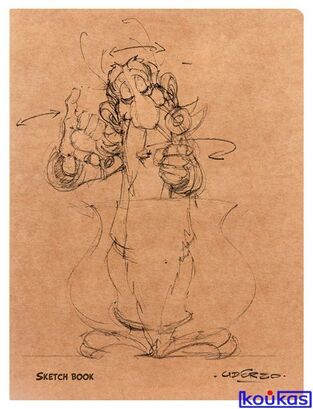 CLAIREFONTAINE SKETCH BOOK CRAFT 16x21cm 90gr 30φ ASTERIX 32812964