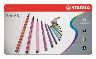 STABILO PEN 68 ΣΕΤ ΜΑΡΚΑΔΟΡΑΚΙΑ 30 ΧΡΩΜΑΤΑ ΣΕ ΜΕΤΑΛΛΙΚΗ ΚΑΣΕΤΙΝΑ 6830 6
