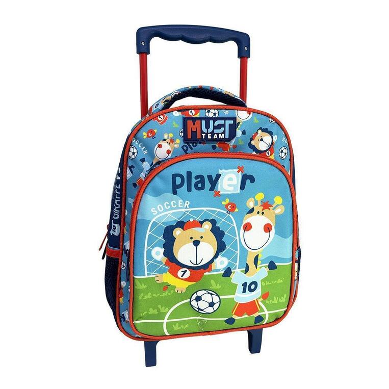 MUST TEAM ΣΧΟΛΙΚΗ ΤΣΑΝΤΑ ΣΑΚΙΔΙΟ TROLLEY ΤΡΟΛΕΙ ΝΗΠΙΑΓΩΓΕΙΟΥ SOCCER PLAYER ANIMALS 586815
