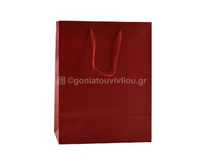 ΤΣΑΝΤΑ ΣΑΚΟΥΛΑ ΔΩΡΟΥ ΜΟΝΟΧΡΩΜΗ MEDIUM 18x23cm ECDMAT ΜΠΟΡΝΤΩ