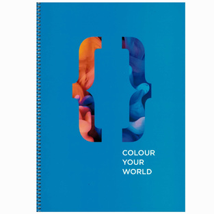 ΝΕΟΧΑΡΤ ΤΕΤΡΑΔΙΟ ΣΠΙΡΑΛ Α4 (21x29,7cm) 3 ΘΕΜΑΤΩΝ COLOUR YOUR WORLD 90φ ΜΠΛΕ ΑΝΟΙΧΤΟ 29732