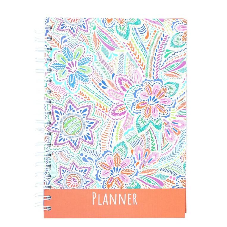 ΣΗΜΕΙΩΜΑΤΑΡΙΟ ΣΠΙΡΑΛ PLANNER 17x24cm 100φ ΠΟΛΥΧΡΩΜΑ ΜΟΤΙΒΑ ΛΟΥΛΟΥΔΙΩΝ 582346