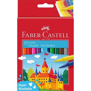 FABER CASTELL ΜΑΡΚΑΔΟΡΟΙ ΛΕΠΤΟΙ 12 ΧΡΩΜΑΤΑ 12310339