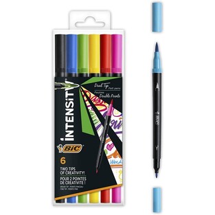 BIC INTENSITY DUAL TIP ΣΕΤ ΜΑΡΚΑΔΟΡΑΚΙΑ 6τεμ ΔΙΠΛΗ ΜΥΤΗ ΠΙΝΕΛΟ 989694