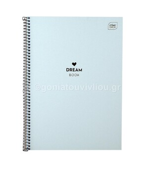 INTERDRUK ΤΕΤΡΑΔΙΟ ΣΠΙΡΑΛ A4 (21x29,7cm) 5 ΘΕΜΑΤΩΝ 125φ DREAM BOOK ΑΠΑΛΟ ΓΑΛΑΖΙΟ ΤΟΥ ΠΑΓΟΥ