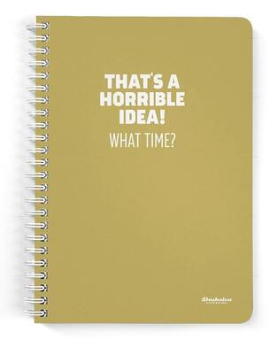 DASKALOU ΤΕΤΡΑΔΙΟ ΣΠΙΡΑΛ A4 (21x29,7cm) 7 ΘΕΜΑΤΩΝ 210φ SLOGAN THATS A HORRIBLE IDEA (SOFT TOUCH ΕΞΩΦΥΛΛΟ)