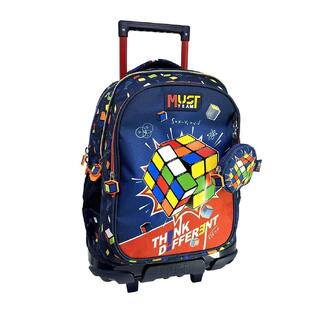 MUST TEAM ΣΧΟΛΙΚΗ ΤΣΑΝΤΑ ΣΑΚΙΔΙΟ TROLLEY ΤΡΟΛΕΙ ΔΗΜΟΤΙΚΟΥ 3 ΘΗΚΕΣ THINK DIFFERENT 586799