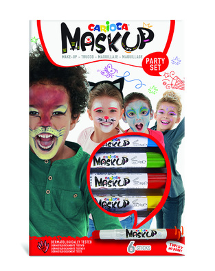 CARIOCA MASK UP PARTY ΣΕΤ ΚΗΡΟΜΠΟΓΙΕΣ ΓΙΑ ΜΑΚΙΓΙΑΖ ΠΡΟΣΩΠΟΥ 6 ΧΡΩΜΑΤΑ 43052