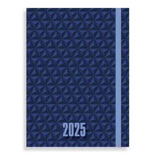 2025 ΗΜΕΡΟΛΟΓΙΟ ΗΜΕΡΗΣΙΟ ΛΕΥΚΟ 14x20cm ΜΕ ΛΑΣΤΙΧΟ LUXURY ΜΠΛΕ 586121 (MUST)
