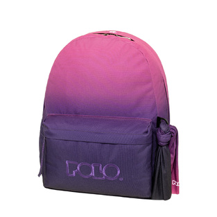 POLO ΣΧΟΛΙΚΗ ΤΣΑΝΤΑ ΣΑΚΙΔΙΟ ΠΛΑΤΗΣ ΜΕ ΜΑΝΤΗΛΙ 23lt GRADIENT ΦΟΥΞΙΑ ΜΩΒ 901162 8415