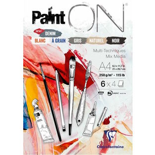 CLAIREFONTAINE MIX MEDIA ΜΠΛΟΚ ΣΧΕΔΙΟΥ A4 (21x29,7cm) 24φ 6 ΧΡΩΜΑΤΑ 250gr CF975410