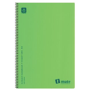 SPECIAL BY TYPOTRUST ΤΕΤΡΑΔΙΟ ΣΠΙΡΑΛ T MATE ΠΛΑΣΤΙΚΟ ΑΔΙΑΦΑΝΟ ΕΞΩΦΥΛΛΟ A4 (21x29,7cm) 3 ΘΕΜΑΤΩΝ 90φ ΠΡΑΣΙΝΟ