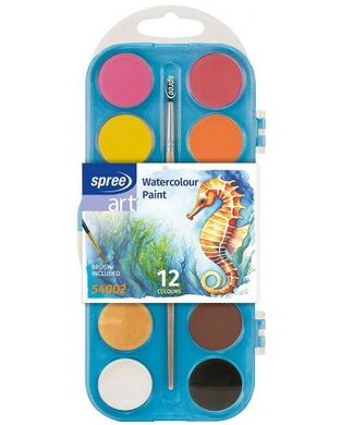 SPREE ΝΕΡΟΜΠΟΓΙΕΣ 12 ΧΡΩΜΑΤΑ ΜΕ ΠΙΝΕΛΟ SP54002