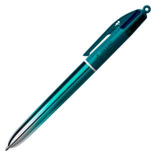 BIC ΣΤΥΛΟ ΜΕ ΤΕΣΣΕΡΑ (4) ΧΡΩΜΑΤΑ 4 COLOURS SMOOTH GRADIENT TEAL MEDIUM 1.0mm  ΜΠΛΕ ΚΛΑΣΣΙΚΕΣ ΑΠΟΧΡΩΣΕΙΣ