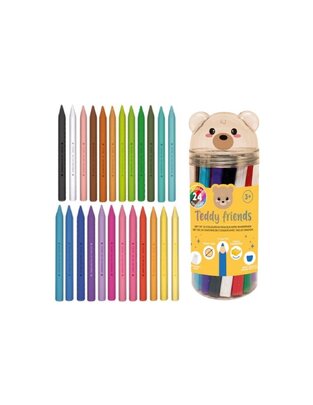 LEGAMI ΣΕΤ ΞΥΛΟΜΠΟΓΙΕΣ 24 ΧΡΩΜΑΤΑ ΜΕ ΞΥΣΤΡΑ TEDDY FRIENDS TDP0001