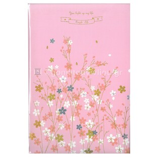 ΣΗΜΕΙΩΜΑΤΑΡΙΟ ΒΙΒΛΙΟΔΕΤΗΜΕΝΟ A5 (14,8x21cm) 80φ 75gr FLOWERS ΡΟΖ 1321020