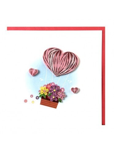 TENDANCES PETITS PETALES ΕΥΧΕΤΗΡΙΑ ΚΑΡΤΑ 15x15cm PP28C ΑΕΡΟΣΤΑΤΟ ΚΑΡΔΙΑ