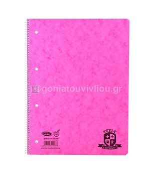 SKAG ΤΕΤΡΑΔΙΟ ΣΠΙΡΑΛ A4 (21x29,7cm) 2 ΘΕΜΑΤΩΝ 60φ ΠΡΕΣΠΑΝ STYLE ΠΕΡΦΟΡΕ ΜΕ ΤΡΥΠΕΣ ΡΟΖ 124867