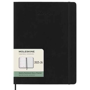 2025 2026 ΗΜΕΡΟΛΟΓΙΟ MOLESKINE XLARGE (19x25cm) SOFT COVER BLACK WEEKLY DIARY (ΕΒΔΟΜΑΔΙΑΙΟ ΗΜΕΡΟΛΟΓΙΟ 18ΜΗΝΟ)