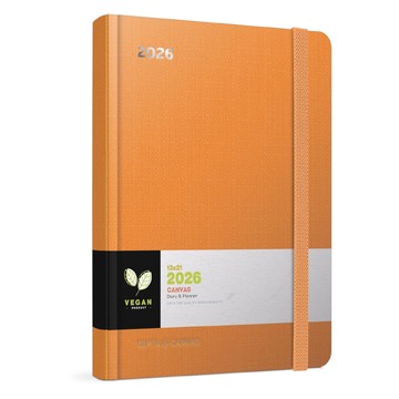2026 ΗΜΕΡΟΛΟΓΙΟ ΗΜΕΡΗΣΙΟ 13x21cm CANVAS ΠΟΡΤΟΚΑΛΙ ΜΕ ΛΑΣΤΙΧΟ 626121384 (UNIPAP)