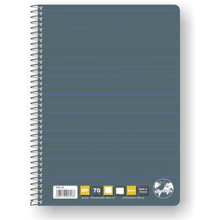 GLOBUS ΤΕΤΡΑΔΙΟ ΣΠΙΡΑΛ A4 (21x29,7cm) 3 ΘΕΜΑΤΩΝ 90φ FOLIO ΜΠΛΕ FO30