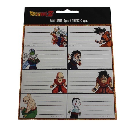GIM ΕΤΙΚΕΤΕΣ ΤΕΤΡΑΔΙΩΝ DRAGONBALL 2φ 775 63046