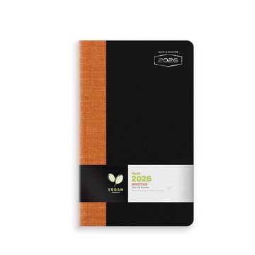 2026 ΗΜΕΡΟΛΟΓΙΟ ΗΜΕΡΗΣΙΟ 13x21cm INVICTUS ΜΑΥΡΟ ΠΟΡΤΟΚΑΛΙ 626351300 (UNIPAP)