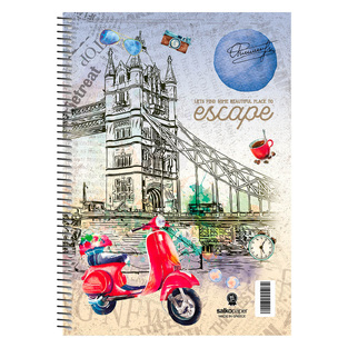 SALKO ΤΕΤΡΑΔΙΟ ΣΠΙΡΑΛ 17x25cm 3 ΘΕΜΑΤΩΝ 90φ ESCAPE ΒΕΣΠΑ ΚΟΚΚΙΝΗ 5503