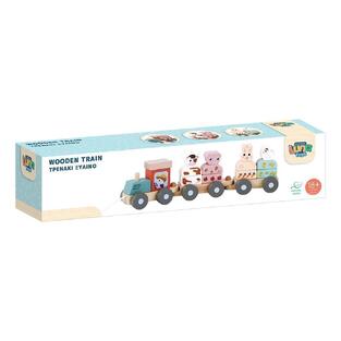 LUNA TOYS ΞΥΛΙΝΟ ΤΡΕΝΑΚΙ ΣΥΡΟΜΕΝΟ 623454