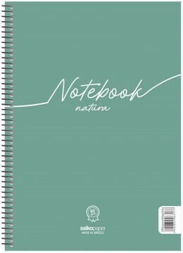 SALKO ΤΕΤΡΑΔΙΟ ΣΠΙΡΑΛ 17x25cm 2 ΘΕΜΑΤΩΝ 60φ NOTEBOOK NATURA ΠΡΑΣΙΝΟ 6382