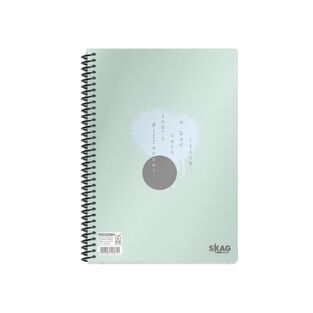SKAG ΤΕΤΡΑΔΙΟ ΣΠΙΡΑΛ 17x25cm 2 ΘΕΜΑΤΩΝ 60φ UNIVERSITY PP ΔΙΑΦΑΝΕΣ ΕΞΩΦΥΛΛΟ ΠΡΑΣΙΝΟ 125628