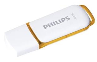 PHILIPS SNOW USB FLASH DRIVE MEMORY STICK 128GB 2.0 ΛΕΥΚΟ ΜΕ ΠΟΡΤΟΚΑΛΙ