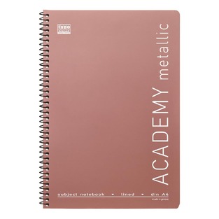 TYPOTRUST ΤΕΤΡΑΔΙΟ ΣΠΙΡΑΛ ACADEMY METALLICS A4 (21x29,7cm) 2 ΘΕΜΑΤΩΝ 60φ ΡΟΖ